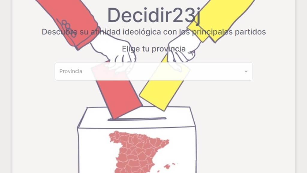 És un recurs en línia que relaciona els partits polítics i les preferències dels votants (Foto: Decidir23J)